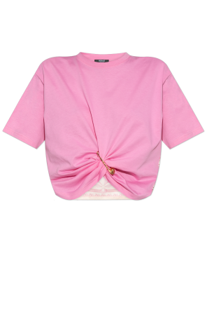 T-shirt made of combined fabrics