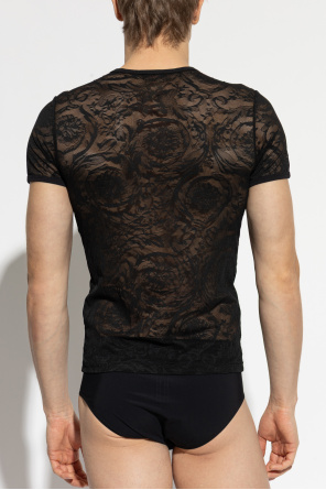 Versace Transparent lingerie t-shirt