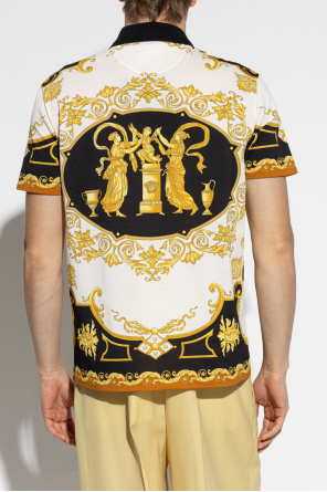 Versace Pólo com estampado "Hall of Heroes"