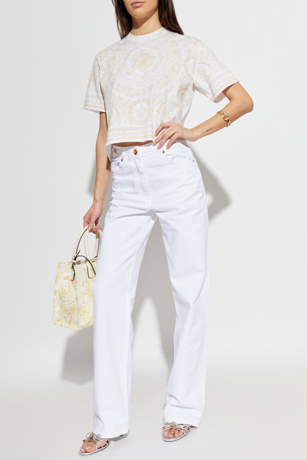 Versace Camiseta de algodón con estampado