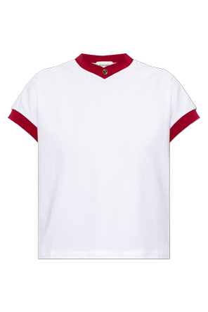 T-shirt decotada em bico