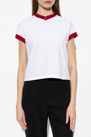 Versace T-shirt decotada em bico