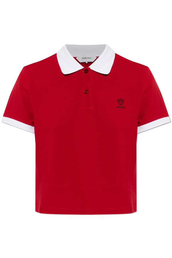 Polo with embroidered logo od Versace