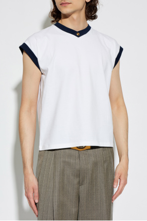 Versace Top con escote en pico