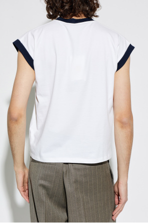 Versace Top con escote en pico