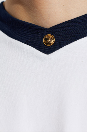 Versace Top con escote en pico