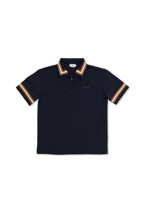 Polo with embroidered logo od Versace Kids
