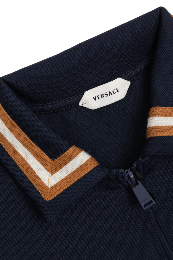 Versace Kids Polo with embroidered logo