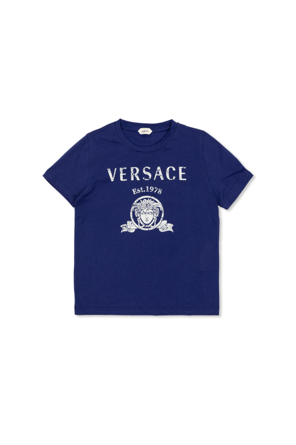 T-shirt with printed logo od Versace Kids