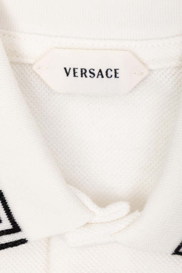 Versace Kids Embroidered logo polo