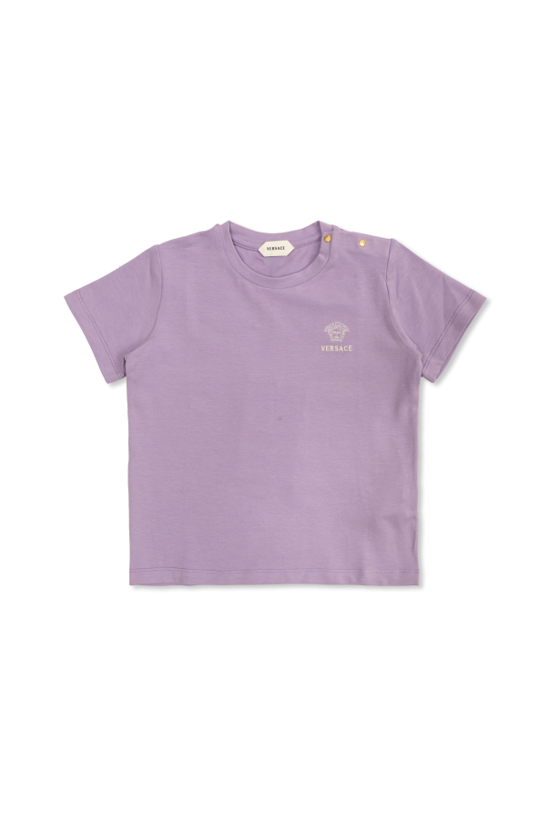 T-shirt with embroidered logo od Versace Kids