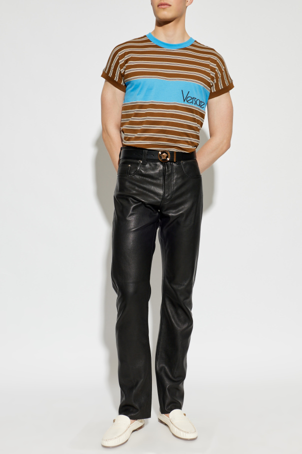Versace T-Shirt mit Streifenmuster