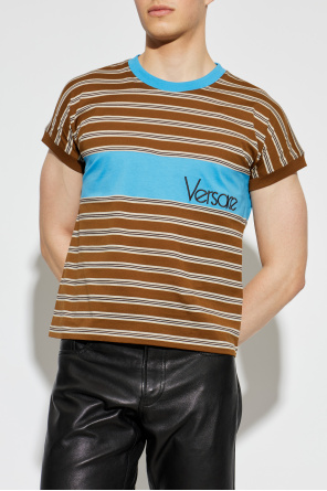 Versace T-Shirt mit Streifenmuster