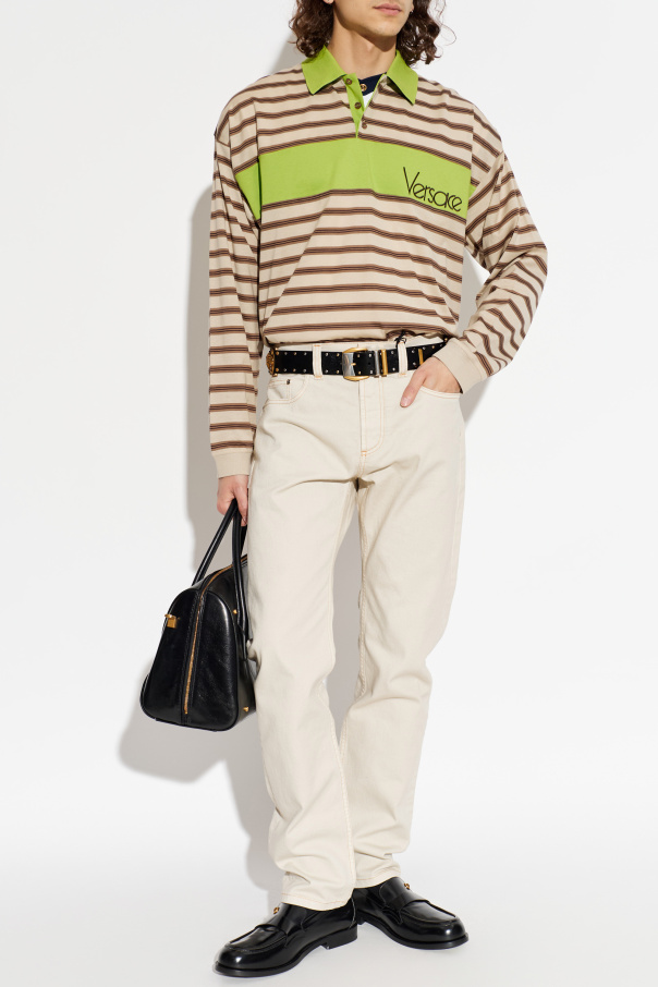 Versace Striped polo shirt