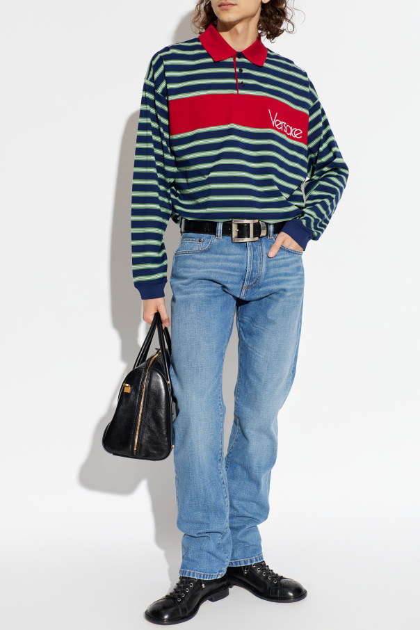 Versace Striped polo shirt