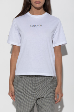 Versace T-shirt with a shimmering logo