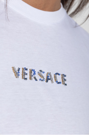 Versace T-shirt with a shimmering logo