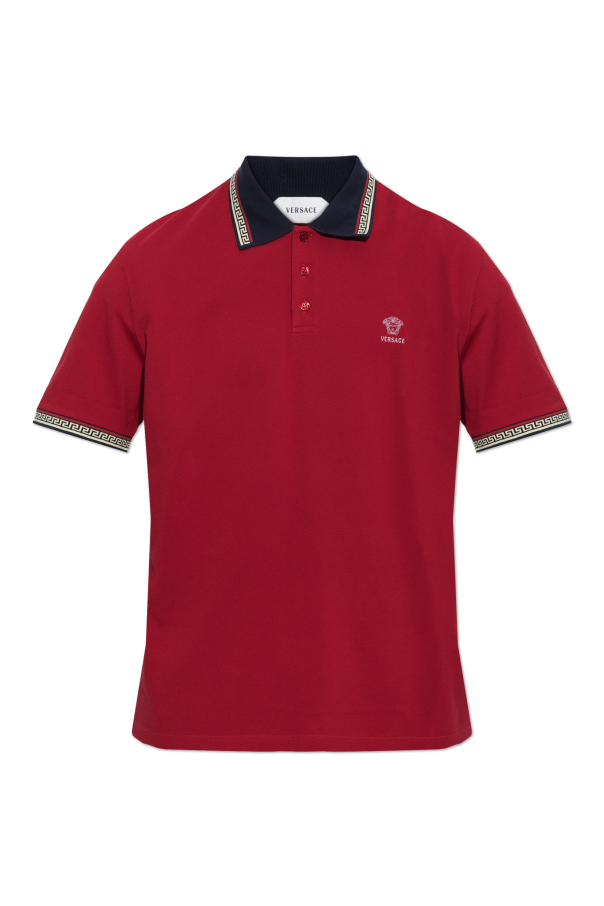 Polo with embroidered logo od Versace