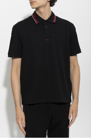 Versace Polo com logótipo bordado