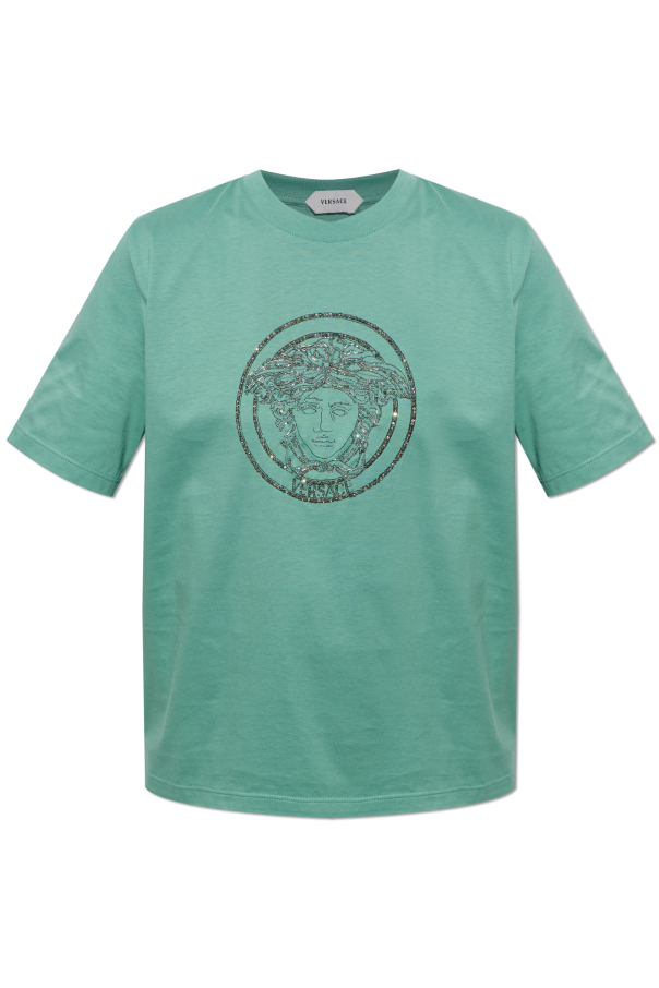 T-shirt with shimmering crystals od Versace