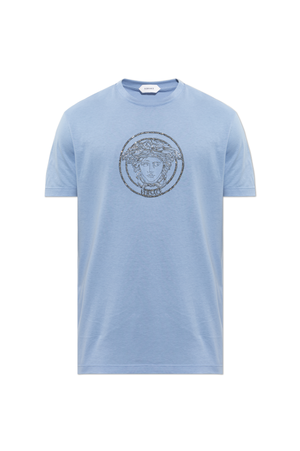 T-shirt with shimmering crystals od Versace