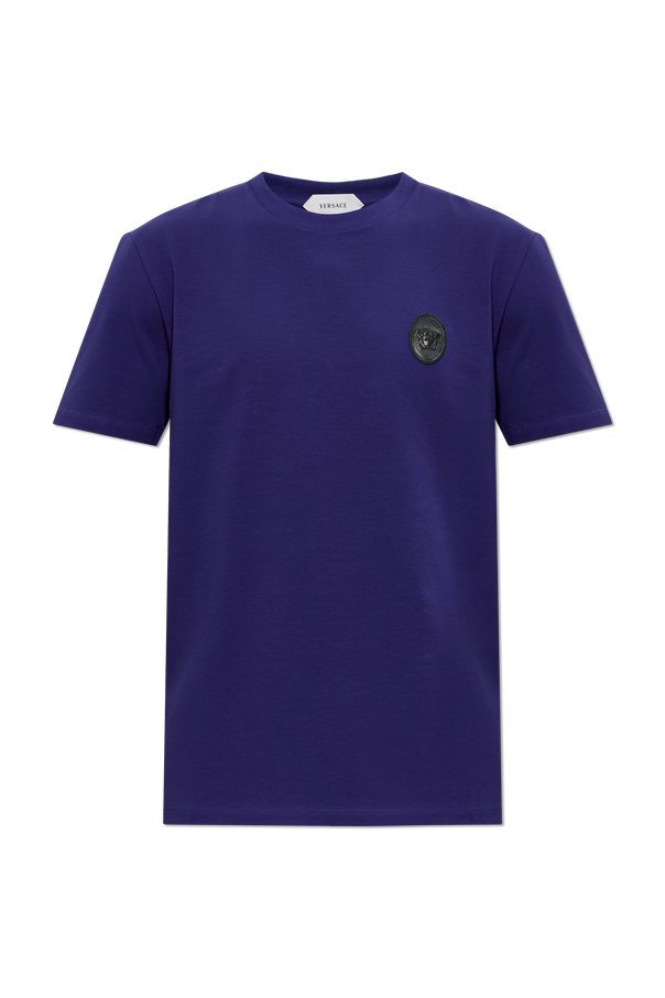 Cotton t-shirt with patch od Versace