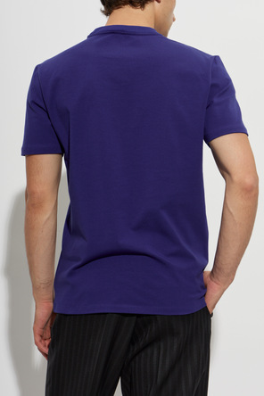 Versace Bawełniany t-shirt z naszywką