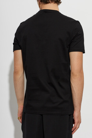 Versace Bawełniany t-shirt z nadrukiem