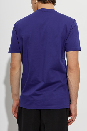 Versace Bawełniany t-shirt z wyszytym logo