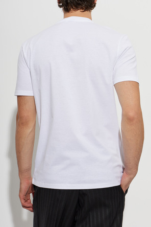 Versace Bawełniany t-shirt z połyskującymi kryształami