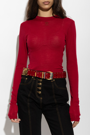 Versace Top de lã com logótipo