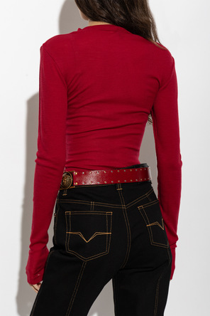 Versace Top de lã com logótipo