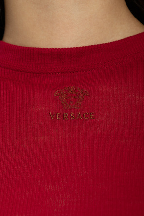 Versace Top de lã com logótipo