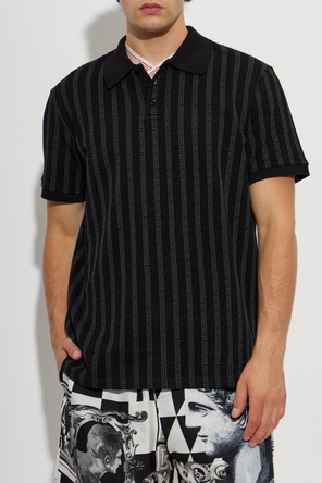 Versace Bawełniane polo z monogramem
