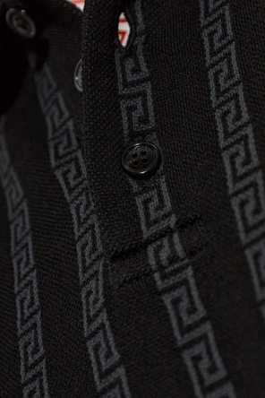 Versace Bawełniane polo z monogramem