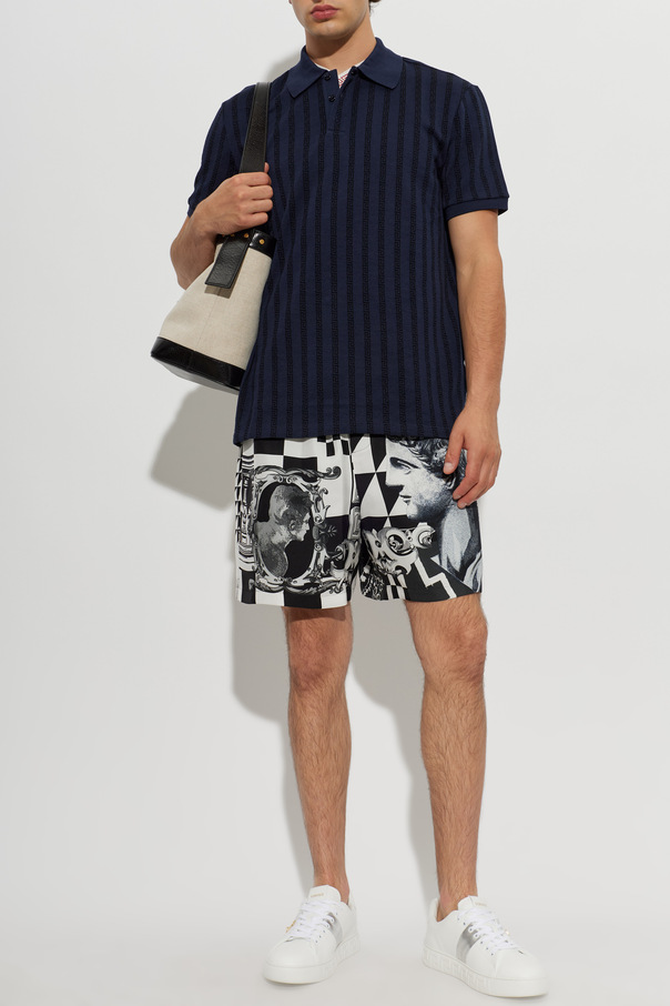 Versace Bawełniane polo z monogramem