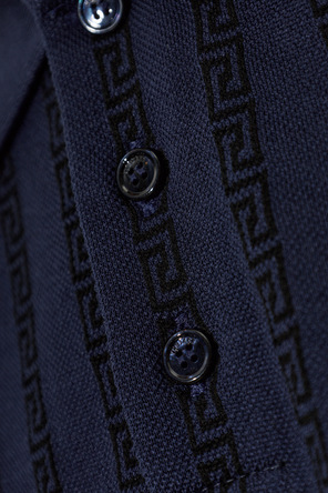 Versace Bawełniane polo z monogramem