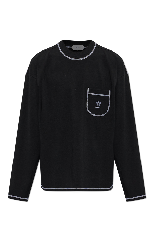 Cotton long sleeve top od Versace