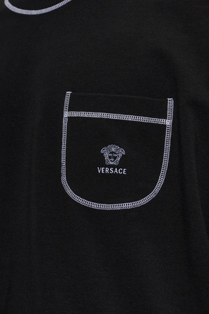 Versace Top de algodón de manga larga