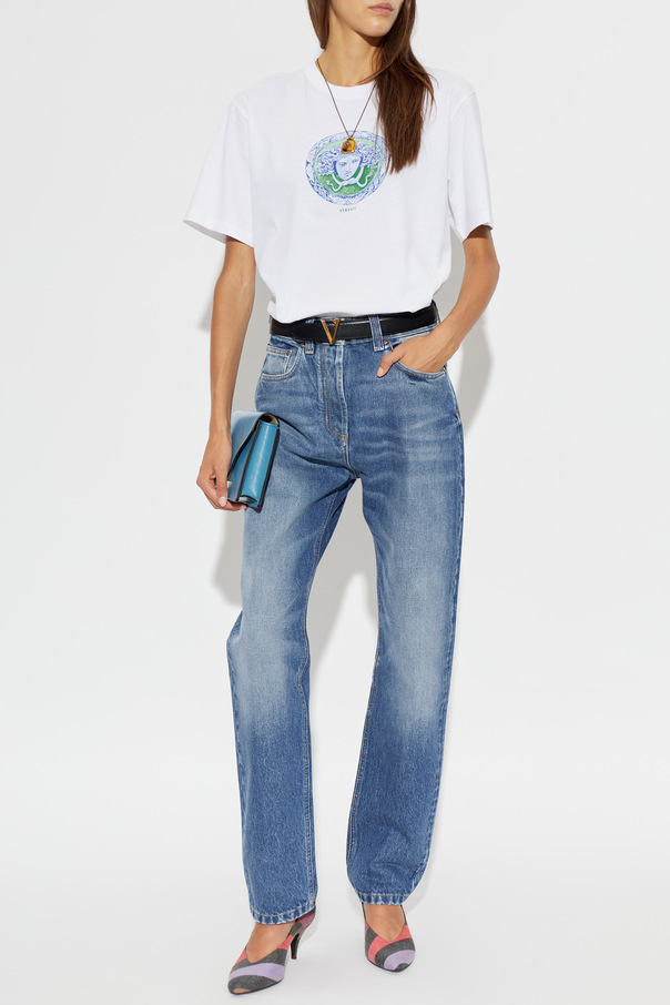 Versace Camiseta de algodón con estampado