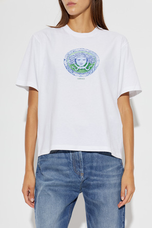 Versace Camiseta de algodón con estampado
