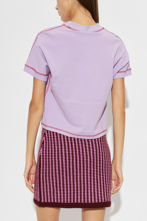 Versace Camiseta de algodón con logo bordado