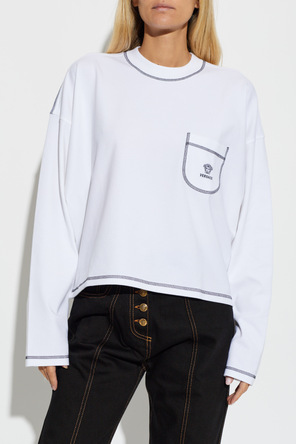 Versace Top din bumbac cu mâneci lungi