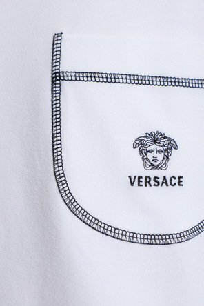 Versace Top din bumbac cu mâneci lungi