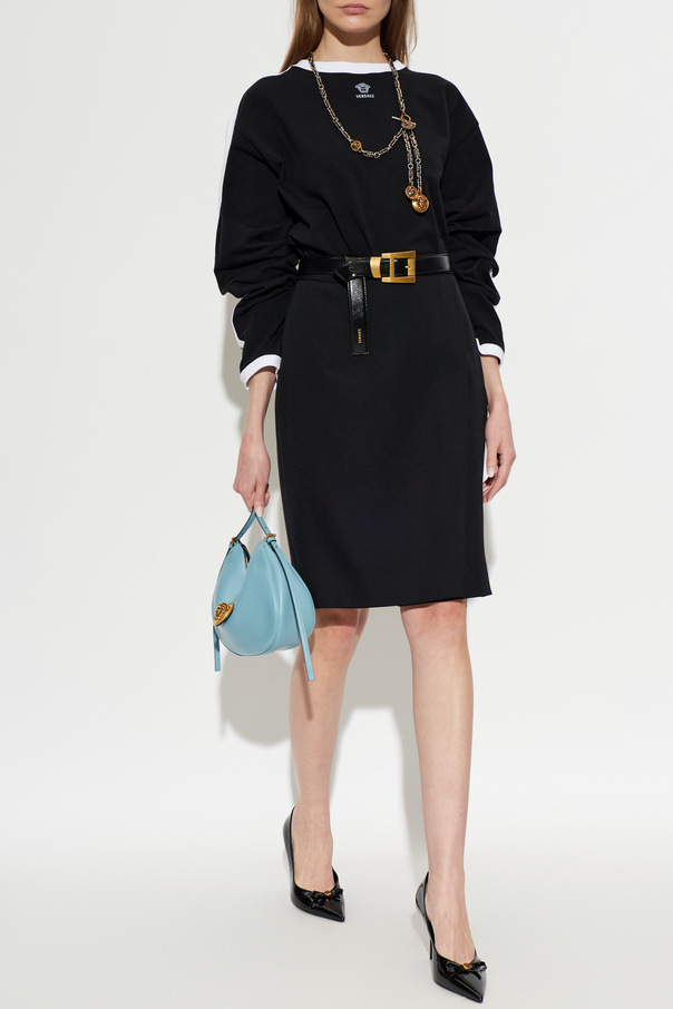 Versace Top mit gesticktem Medusenkopf