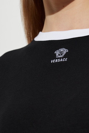 Versace Top mit gesticktem Medusenkopf
