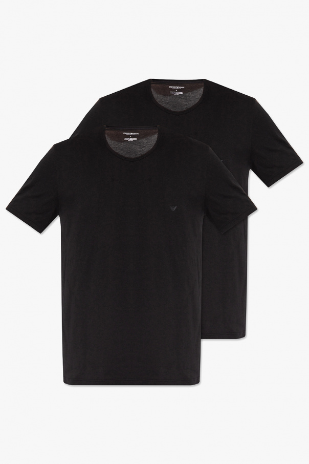 Emporio monochrome Armani Dwupak t-shirtów z logo