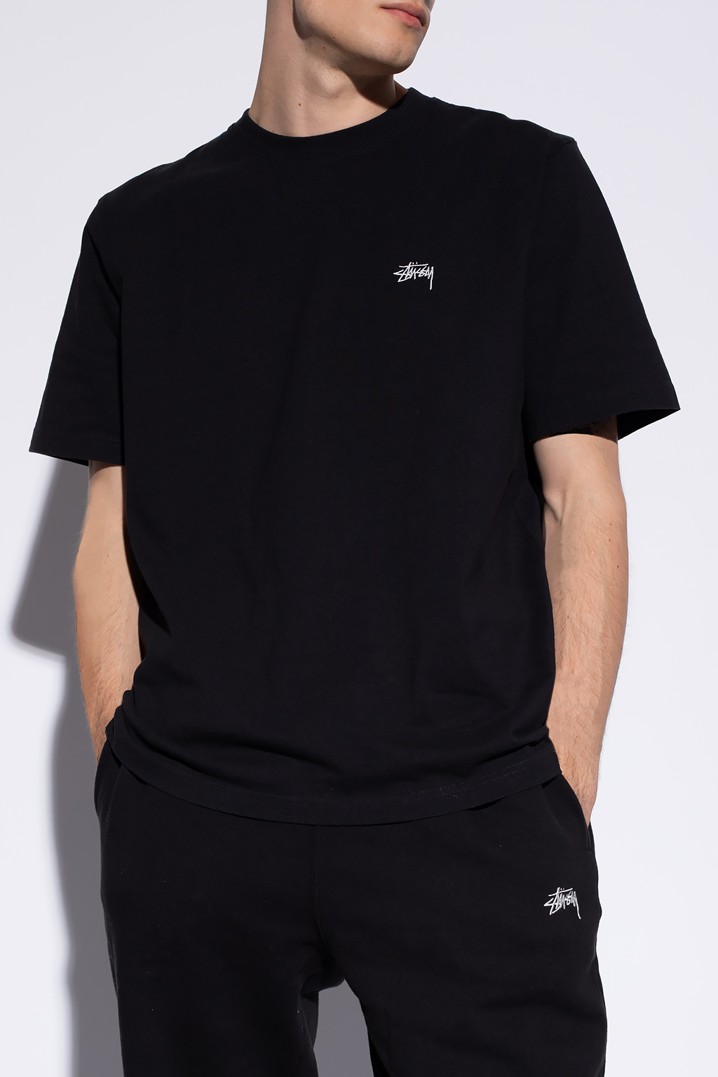 Stussy Logo-embroidered T-shirt