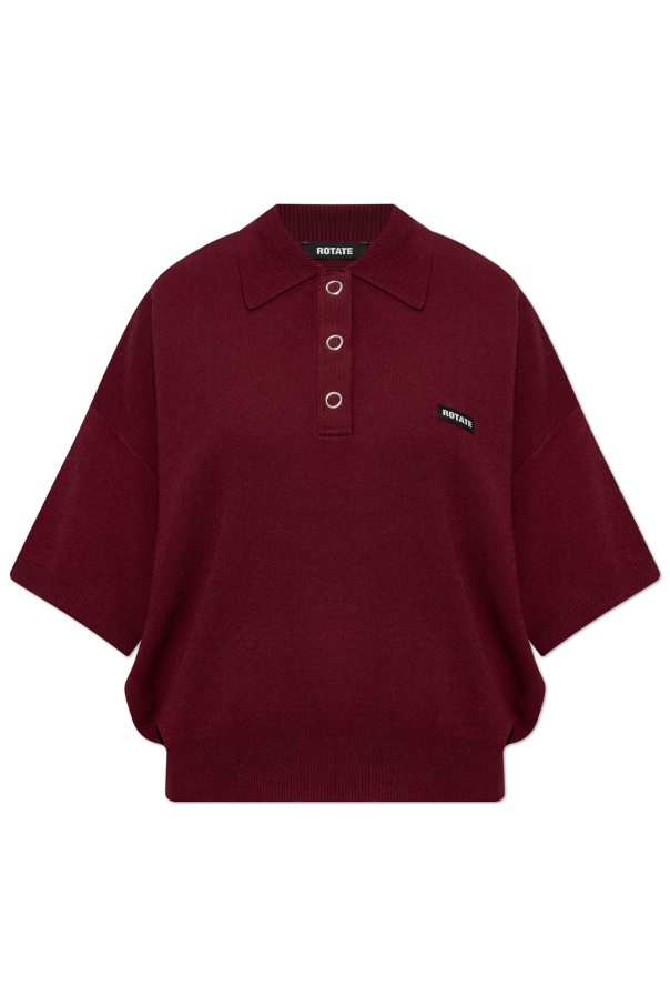 Polo shirt with logo patch od ROTATE