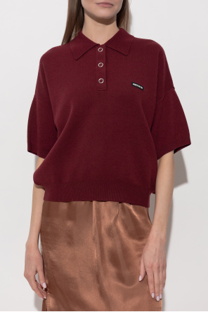 ROTATE Polo shirt with logo patch